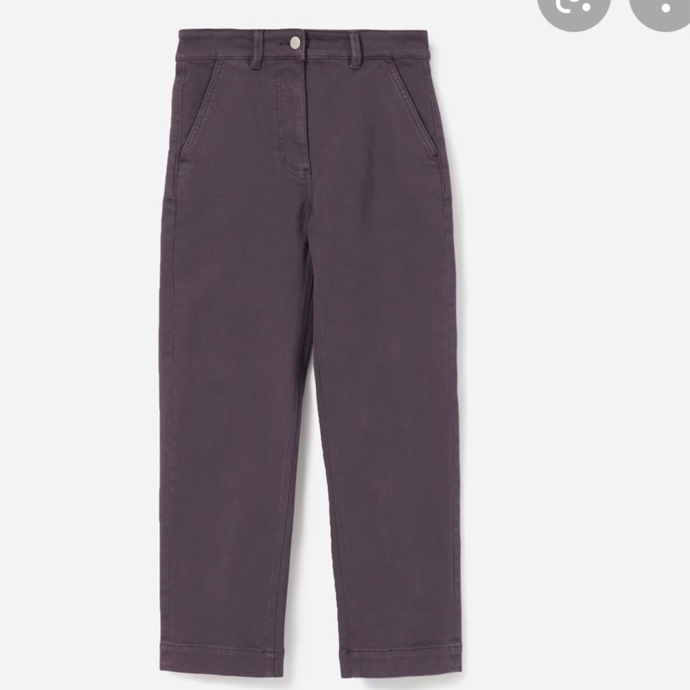 Everlane Straight Leg Cropped Pants in Shadow Sz 2